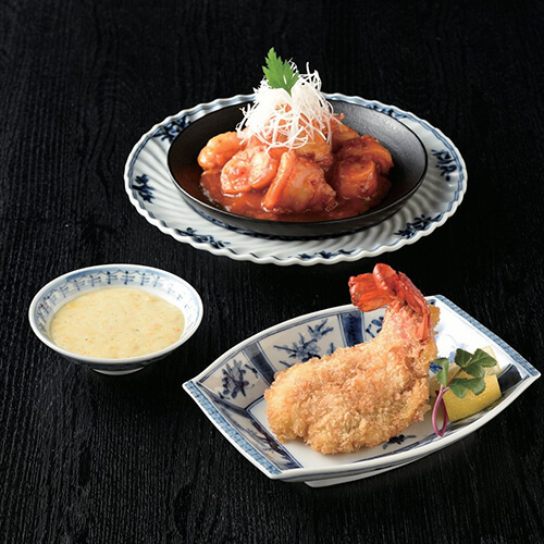 ＜日本のおいしいお料理＞ 伊勢海老のフライとチリソース 各1食